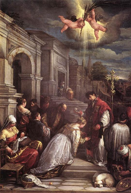 BASSANO, Jacopo St Valentine Baptizing St Lucilla  fgh china oil painting image